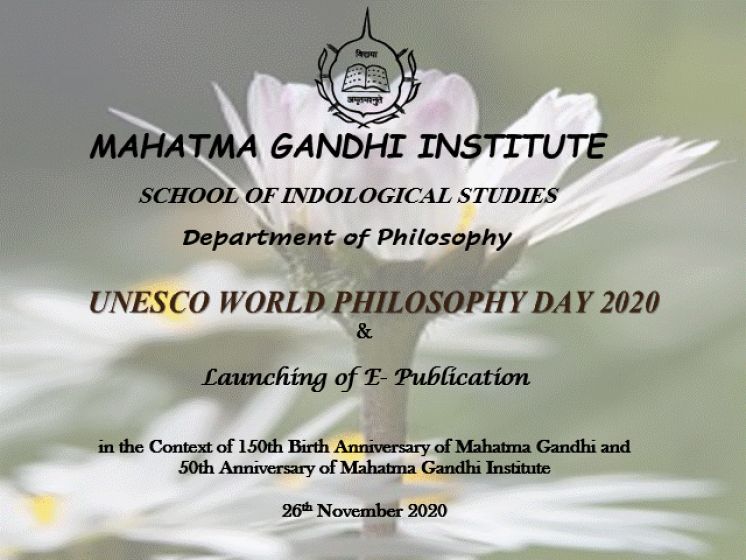 UNESCO World Philosophy Day Celebrations 2020